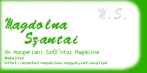 magdolna szantai business card